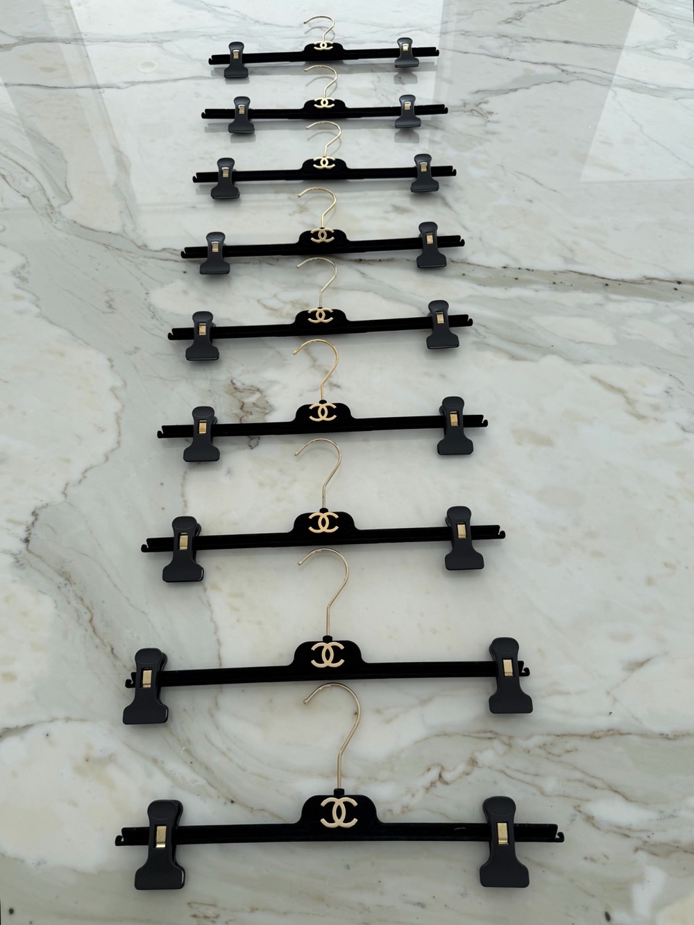 CHANEL CC BLACK PANT HANGERS 10